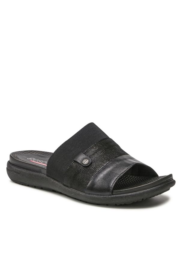Klapki Go Soft WI16-5702-04 Black. Kolor: czarny. Materiał: skóra