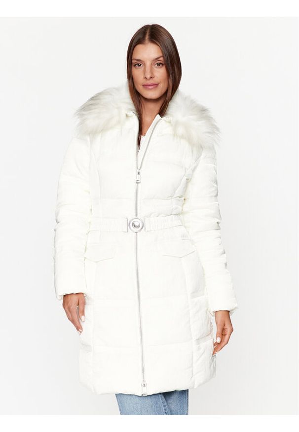 Guess Kurtka puchowa W3BL28 WFQW2 Écru Regular Fit. Materiał: syntetyk, puch