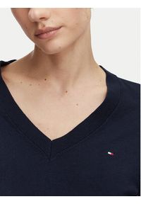 TOMMY HILFIGER - Tommy Hilfiger Sweter Jersy Wine WW0WW40098 Granatowy Regular Fit. Kolor: niebieski. Materiał: bawełna #5