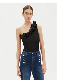 Fracomina Bluzka FR25ST2018J46301 Czarny Regular Fit. Kolor: czarny. Materiał: syntetyk
