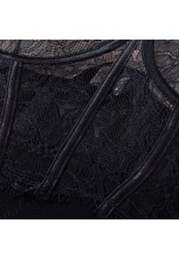 Intica - Body z koronką i ozdobnymi ramiączkami na specjalne okazje Minette. Kolor: czarny. Materiał: koronka. Wzór: koronka #10