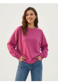 Sinsay - Bluza crewneck basic - różowy. Kolor: różowy #1