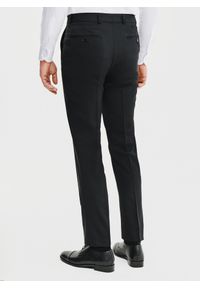 Pako Lorente - PAKO LORENTE – Wełniane spodnie garniturowe w kolorze czarnym. Okazja: na spotkanie biznesowe. Kolor: czarny. Materiał: wełna. Styl: biznesowy, elegancki #3