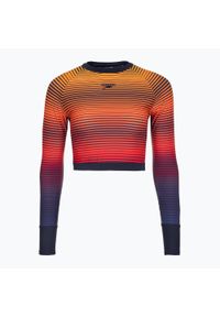 Longsleeve do pływania damski Speedo Placement Wrap Back Top. Kolor: wielokolorowy