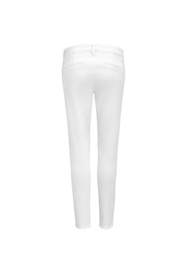 SOL'S - Chinosy Damskie Jules 7/8. Kolor: biały. Materiał: dresówka