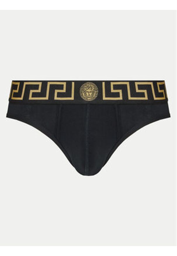 VERSACE - Versace Komplet 3 par slipów AU10327 1A10011 Czarny. Kolor: czarny. Materiał: bawełna