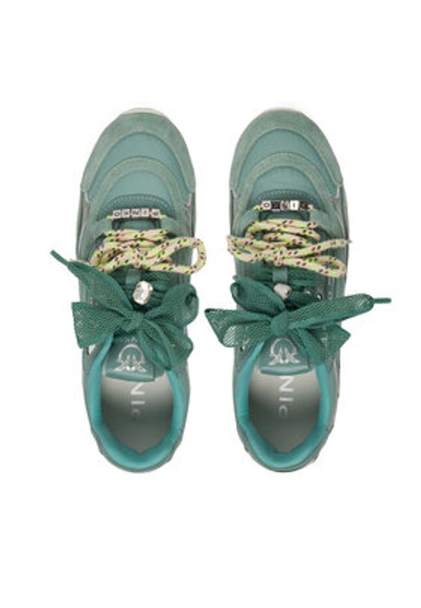 Pinko - PINKO Sneakersy Yulia 01 SS0185 P076 Zielony. Kolor: zielony. Materiał: materiał