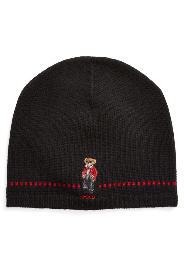 Czapka Polo Ralph Lauren 455931401001 Black 001. Kolor: czarny. Materiał: wełna