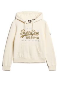 Bluza turystyczna damska Superdry Embellished. Kolor: beżowy. Materiał: poliester, bawełna