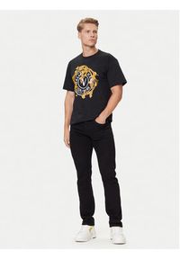Versace Jeans Couture T-Shirt 79GAHE01 CJ00T Czarny Regular Fit. Kolor: czarny. Materiał: bawełna #5
