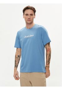 Jack & Jones - Jack&Jones T-Shirt Henry 12248600 Niebieski Standard Fit. Kolor: niebieski. Materiał: bawełna