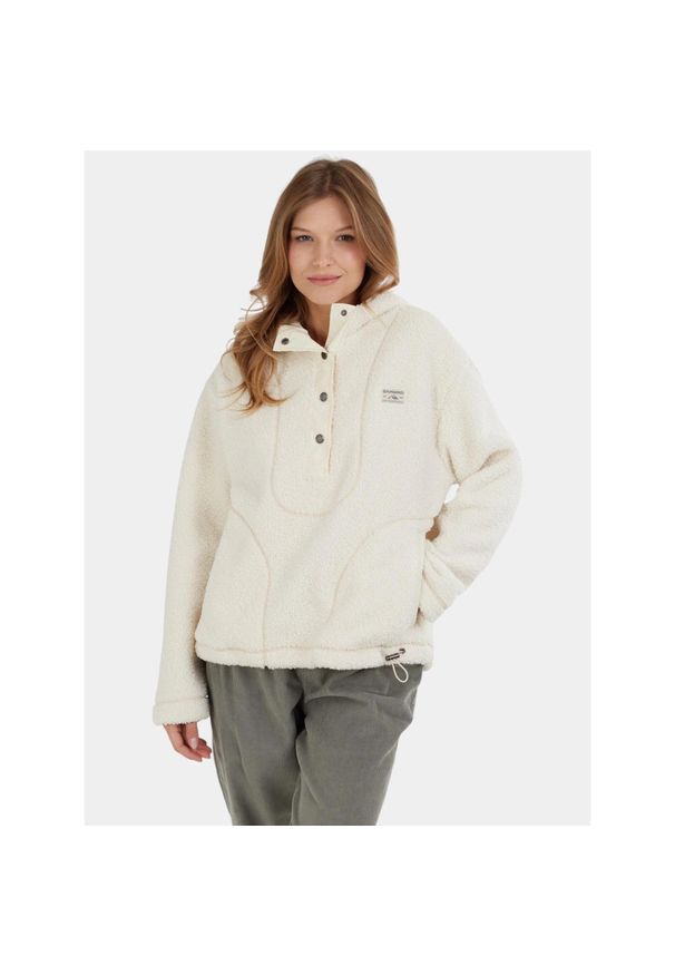 FUNDANGO - Bluza Damska Fundango Juniper Pile. Kolor: biały. Materiał: polar