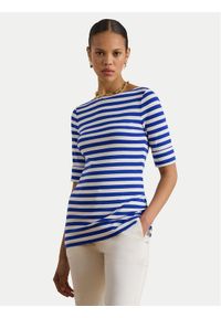 Lauren Ralph Lauren - LAUREN RALPH LAUREN Bluzka 200P03750002 Niebieski Slim Fit. Kolor: niebieski. Materiał: bawełna #1