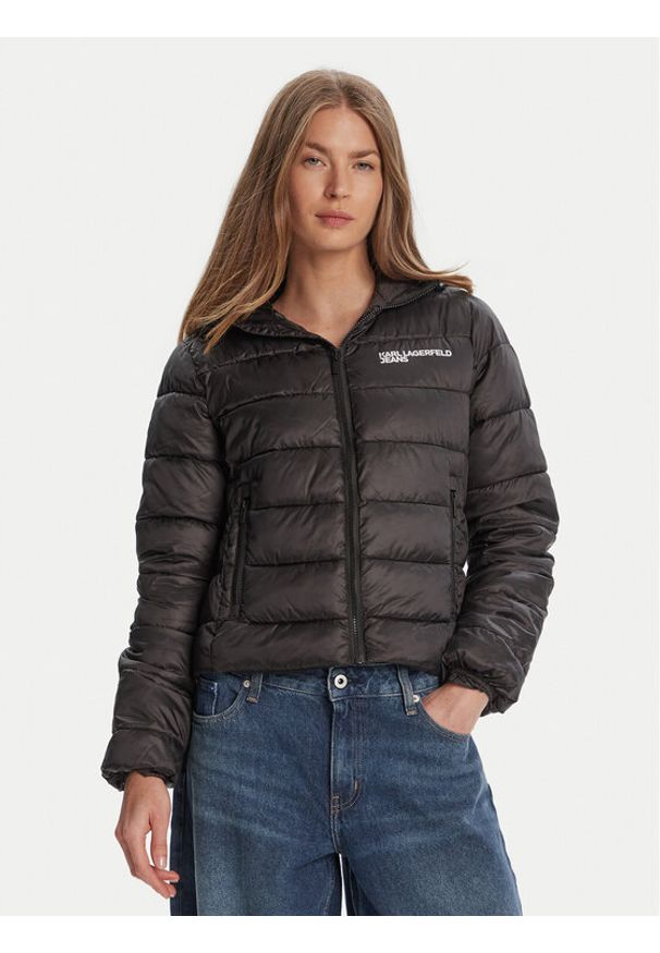 Karl Lagerfeld Jeans Kurtka zimowa A3W15026 Czarny Regular Fit. Kolor: czarny. Materiał: syntetyk. Sezon: zima