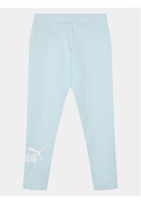 Puma Legginsy Ess Logo 587035 Niebieski Tight Fit. Kolor: niebieski. Materiał: bawełna #1