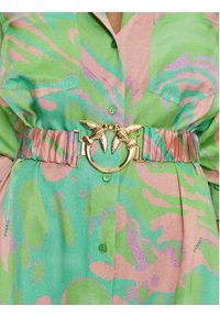 Pinko Sukienka koszulowa 103084 A1PE Zielony Regular Fit. Kolor: zielony. Materiał: wiskoza. Typ sukienki: koszulowe