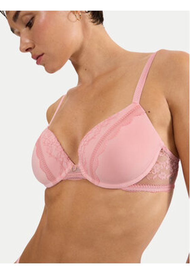 Triumph Biustonosz z fiszbiną Comfort Allure 10226435 Różowy jasny. Kolor: różowy. Materiał: syntetyk