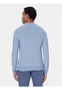 BOSS Sweter Klapok 50548673 Błękitny Regular Fit. Kolor: niebieski. Materiał: bawełna #5