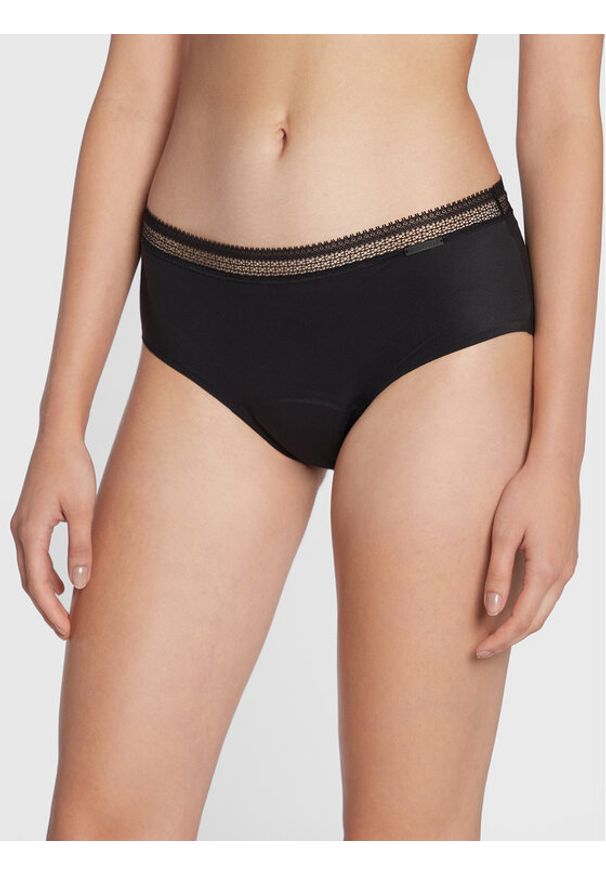Chantelle Majtki menstruacyjne Period C16L40 Czarny. Kolor: czarny. Materiał: syntetyk