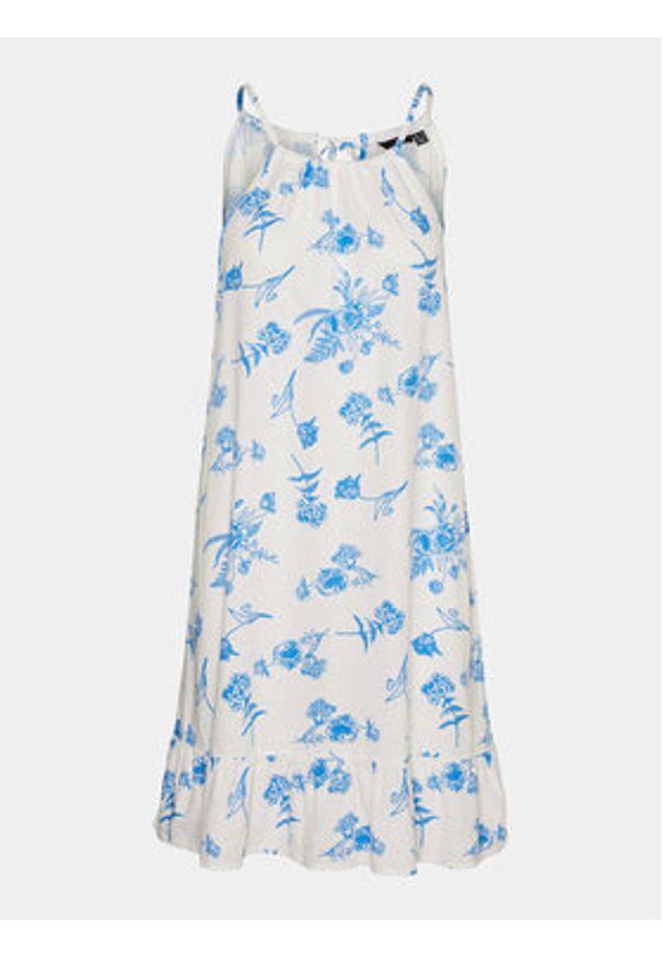 Vero Moda Sukienka letnia Mymilo 10303634 Biały Regular Fit. Kolor: biały. Materiał: bawełna, wiskoza. Sezon: lato