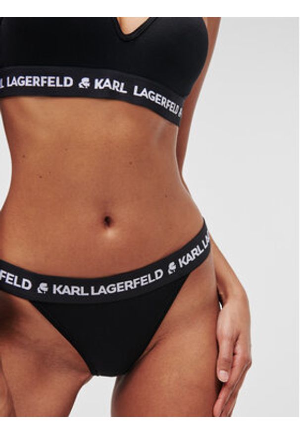 Karl Lagerfeld - KARL LAGERFELD Figi brazylijskie Logo 225W2127 Czarny. Kolor: czarny. Materiał: lyocell
