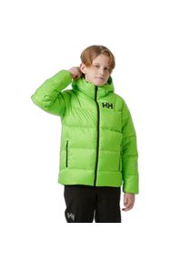 Kurtka puchowa dla dzieci Helly Hansen Isfjord 2.0. Typ kołnierza: kaptur. Kolor: zielony. Materiał: puch #1