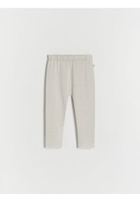 Reserved - Legginsy z efektem sprania - jasnoszary. Kolor: szary. Materiał: bawełna, dzianina #1