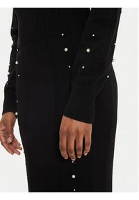 Versace Jeans Couture Sukienka dzianinowa 77HAOM11 Czarny Slim Fit. Kolor: czarny. Materiał: wiskoza #5