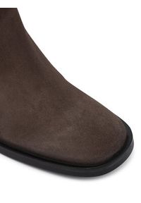 Calvin Klein Botki HW0HW02592 Brązowy. Kolor: brązowy. Materiał: skóra, zamsz