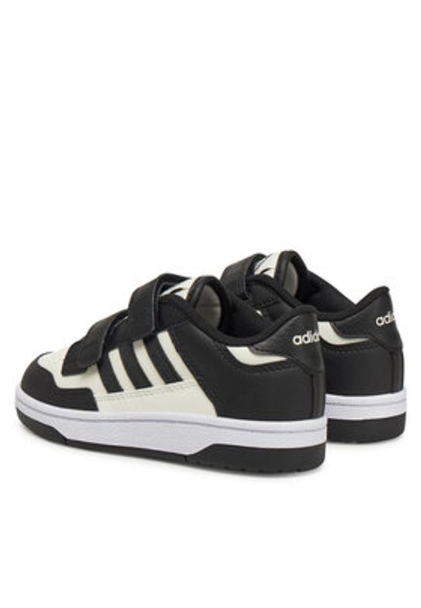 Adidas - adidas Sneakersy Rapid Court JP7654 Czarny. Kolor: czarny. Materiał: skóra