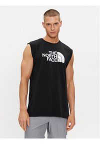 The North Face Tank top Easy NF0A87R2 Czarny Regular Fit. Kolor: czarny. Materiał: bawełna