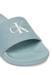 Calvin Klein Jeans Klapki Slide Monogram Wn YW0YW01835 Niebieski. Kolor: niebieski. Materiał: materiał #3