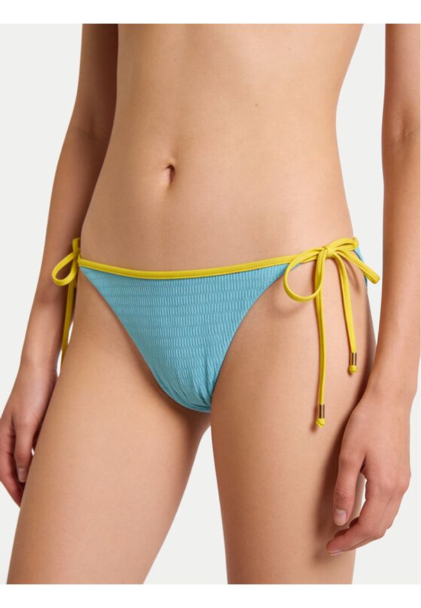 Seafolly Dół od bikini Beach Bound 40651-072 Turkusowy. Kolor: turkusowy. Materiał: syntetyk