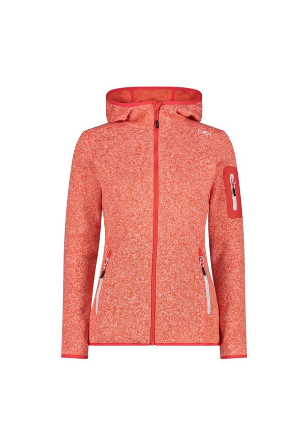 Polar z kapturem dla kobiet CMP. Typ kołnierza: kaptur. Kolor: wielokolorowy, biały, pomarańczowy. Materiał: polar. Sport: turystyka piesza