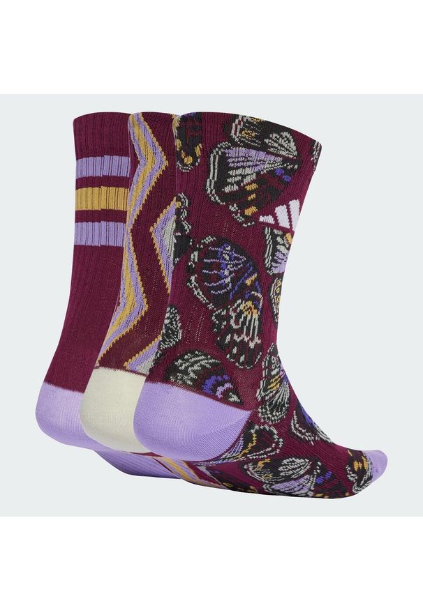 Adidas - Skarpety adidas Farm 3 Pairs Per Pack Socks. Kolor: czerwony, wielokolorowy