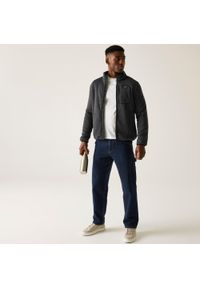 Regatta - Polar męski rozsuwany Barlee. Kolor: czarny. Materiał: polar. Wzór: melanż. Sport: turystyka piesza #1