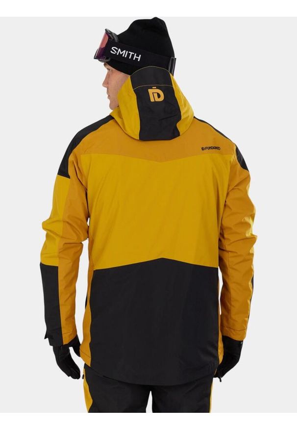 FUNDANGO - Kurtka Męska Fundango Rigel ECO 3L. Kolor: czarny, wielokolorowy, żółty. Materiał: materiał. Sezon: zima. Sport: turystyka piesza, narciarstwo