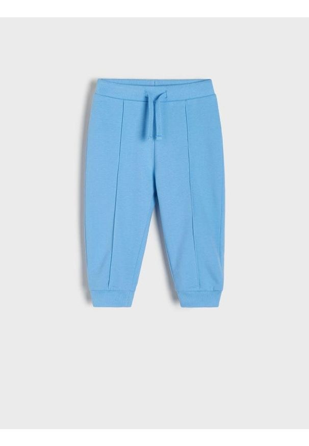 Sinsay - Spodnie dresowe - błękitny. Kolor: niebieski. Materiał: dresówka. Długość: długie
