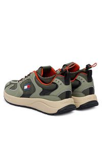 Tommy Jeans Sneakersy Tjm Runner Mix Material EM0EM01620 Khaki. Kolor: brązowy. Materiał: skóra #3