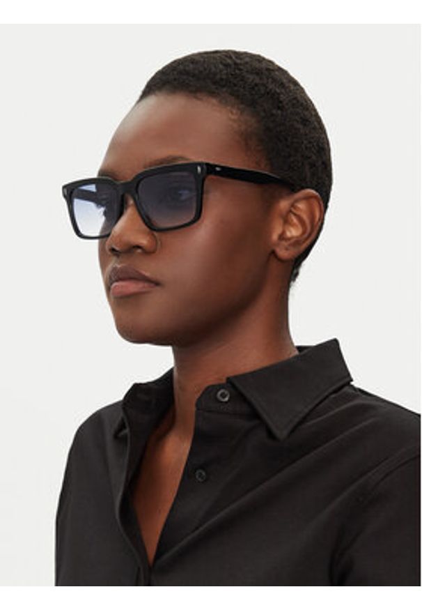 Trussardi Jeans - Trussardi Okulary przeciwsłoneczne TSM9064 Czarny. Kolor: czarny. Materiał: syntetyk