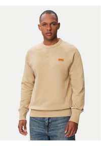 Hugo - HUGO Bluza Nevacrew 50564038 Beżowy Regular Fit. Kolor: beżowy. Materiał: bawełna #1