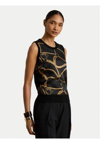 Lauren Ralph Lauren - LAUREN RALPH LAUREN Bluzka 200P13976001 Czarny Regular Fit. Kolor: czarny. Materiał: syntetyk #1
