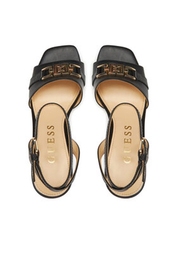 Guess Sandały FLJGRT LEA03 Czarny. Kolor: czarny. Materiał: skóra