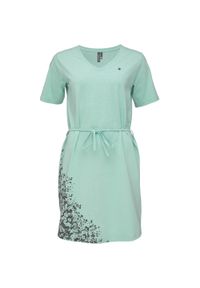 WOMEN'S HEALTH - Sukienka Loap Aurora damska, XS, zielona. Typ kołnierza: dekolt w serek. Kolor: zielony. Materiał: bawełna. Typ sukienki: sportowe. Styl: sportowy #1