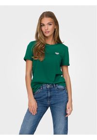 only - ONLY T-Shirt Kita 15244714 Zielony Regular Fit. Kolor: zielony. Materiał: bawełna