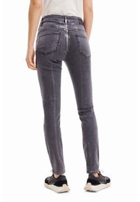 Desigual jeansy damskie kolor czarny. Kolor: czarny #4