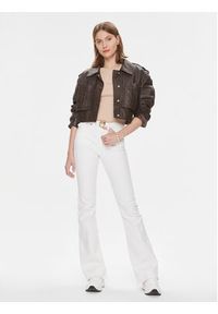 Pinko Sweter Tritone Maglia . 102017 A1KW Beżowy Slim Fit. Kolor: beżowy. Materiał: jedwab, bawełna