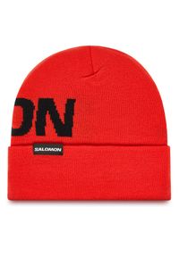 salomon - Czapka Salomon. Kolor: czerwony #1