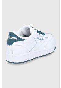 Reebok Classic Buty skórzane dziecięce kolor biały. Nosek buta: okrągły. Zapięcie: sznurówki. Kolor: biały. Materiał: skóra. Model: Reebok Classic