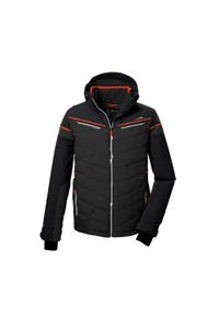 Killtec - Kurtka narciarska pikowana z odpinanym kapturem rozpinana na zamek męska. Kolor: szary. Sezon: zima. Sport: narciarstwo #1